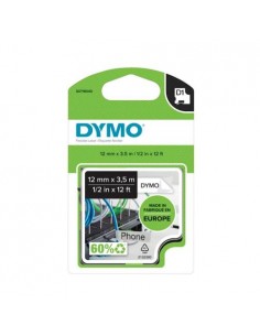 Dymo D1 trak SO718040 12mm, črna na beli