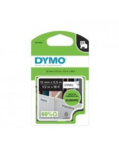 Dymo D1 trak SO718060 12mm, črna na beli