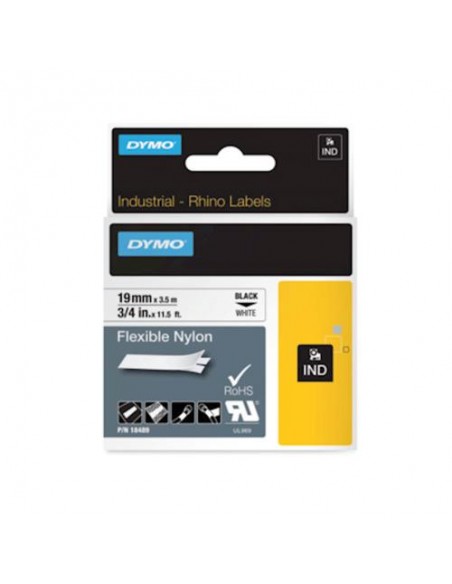Dymo RHINO IND trak SO718120 19mm, črna na beli