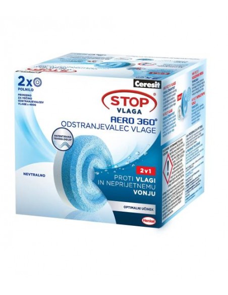 Odstranjevalec vlage Ceresit Stop AERO 360°, 2 tableti 450g