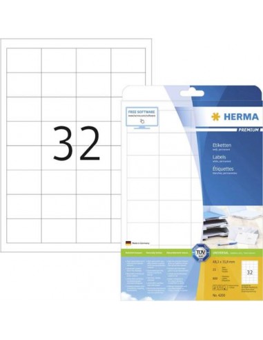 Etikete Herma Superprint Premium, 48.3x33.8 mm