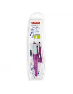 Nalivno pero Herlitz MY.PEN za levičarje, Purple/Mint, na blistru