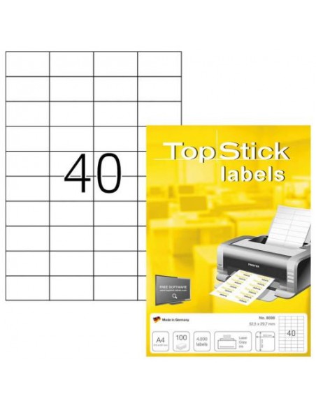 Etikete Herma TopStick, 52.5x29.7 mm