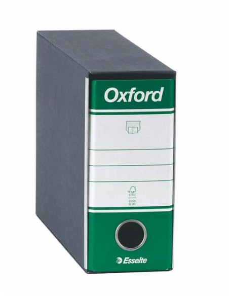 Registrator Esselte Oxford A5 80mm z ovojem, zelen
