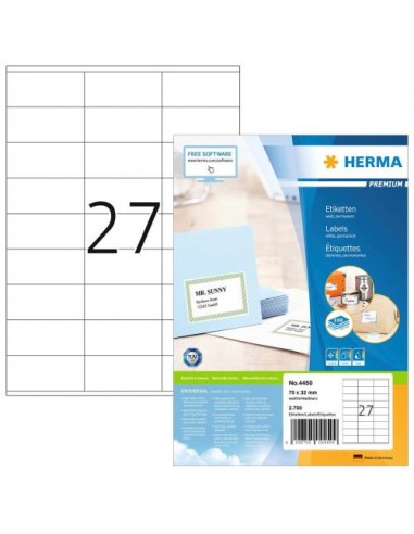Etikete Herma Superprint Premium, 70x32 mm