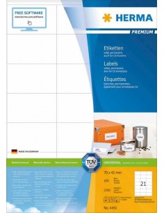 Etikete Herma Superprint Premium, 70x42 mm