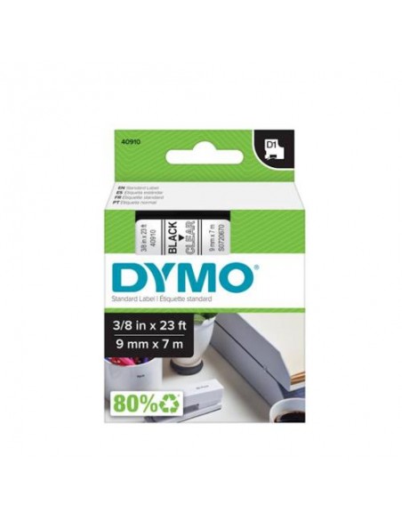 Dymo D1 trak SO720670 9mm, črna na prozorni