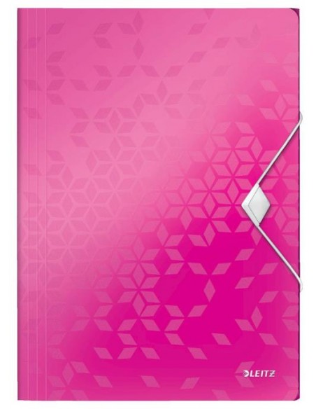 Mapa s klapo in elastiko Leitz WOW A4, pink