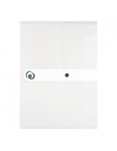 Mapa za dokumente z gumbom Herlitz A4, transparent bela