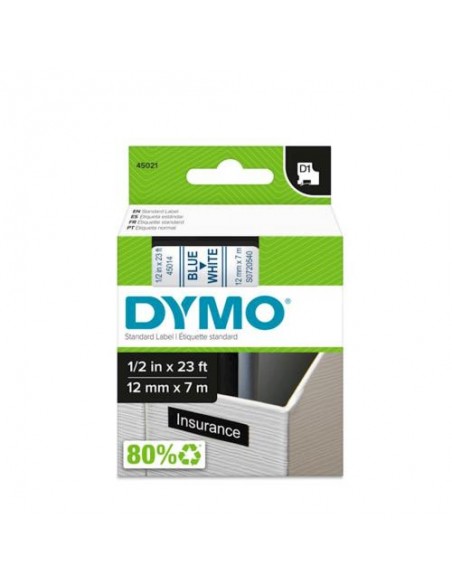 Dymo D1 trak SO720540 12mm, modra na beli