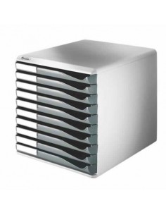 Predalnik Leitz, 10 predalov, temno siv