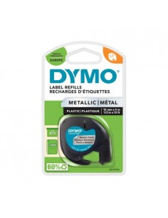 Dymo LT trak SO721730 12mm, črna na metalni