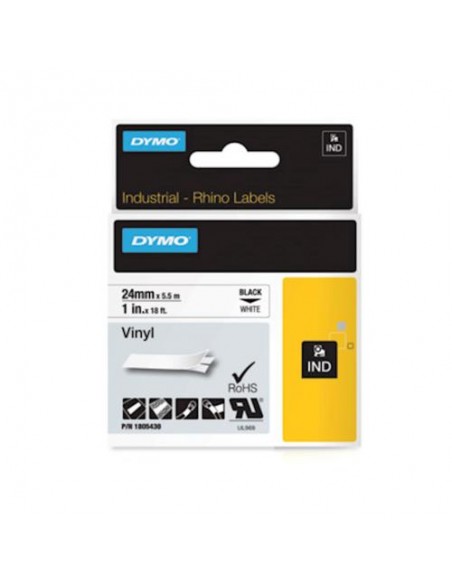 Dymo RHINO IND trak 24mm, črna na beli