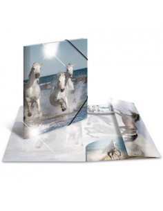Mapa s klapo in elastiko Herma Glossy A3