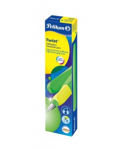 Nalivno pero Pelikan Twist, Neon zelen, v škatli