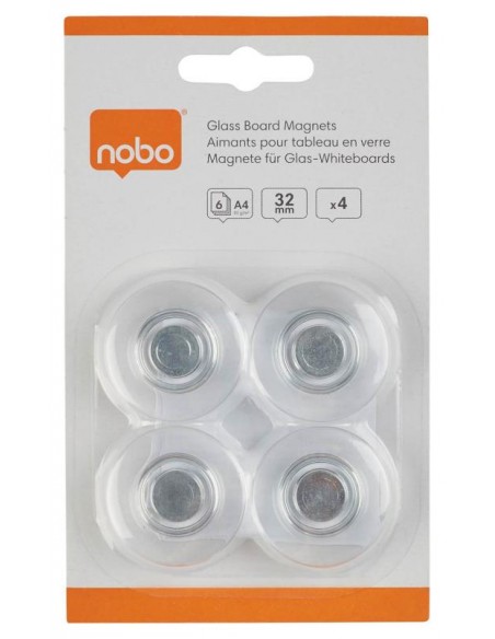 Magnetki Nobo za steklene table, 32mm, 4/1
