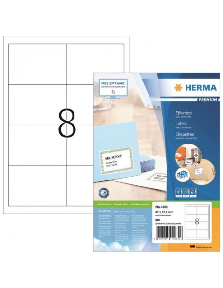 Etikete Herma Superprint Premium, 97x67.7 mm