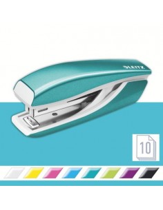 Spenjač Leitz WOW Metal Mini, do 10 listov, metalik turkiz