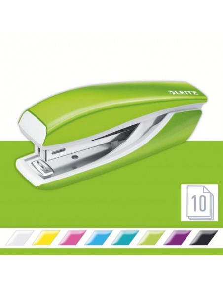 Spenjač Leitz WOW Metal Mini, do 10 listov, metalik zelen
