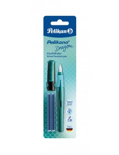 Nalivno pero Pelikan Pelikano + 2x črnilni vložek, Dragon, na blistru