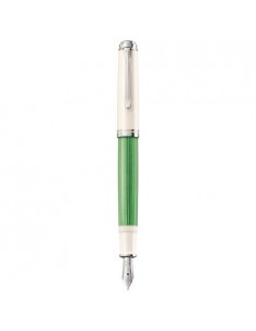 Nalivno pero Pelikan Souverän M605, belo-zelen, EF konica