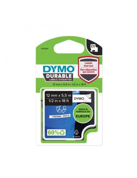 Dymo DURABLE 1978364 trak 12mm, črna na beli