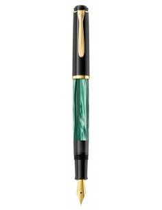 Nalivno pero Pelikan M200, marmorirano zelen, F konica, v darilni škatli