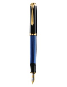 Nalivno pero Pelikan M600 Souverän, črno/moder, F konica, v darilni škatlici