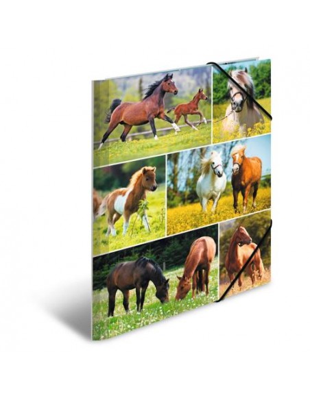 Mapa s klapo in elastiko Herma Horse Meadow, A4