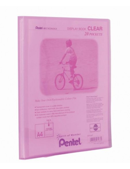 Mapa z vložnimi mapami Pentel 40/1, A4, pink