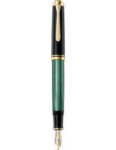 Nalivno pero Pelikan M600 Souverän, črno/zelen, F konica, v darilni škatlici