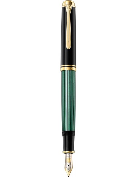 Nalivno pero Pelikan M600 Souverän, črno/zelen, F konica, v darilni škatlici