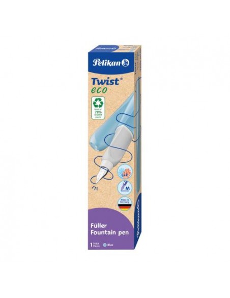 Nalivno pero Pelikan M Twist Eco, v kartonski škatli, moder