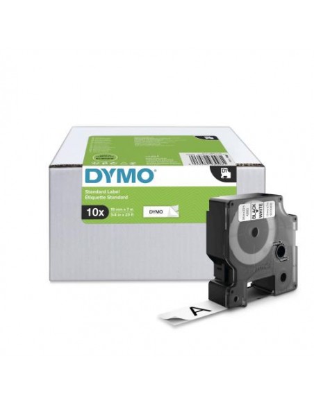 Dymo D1 trak 19mm, črna na beli