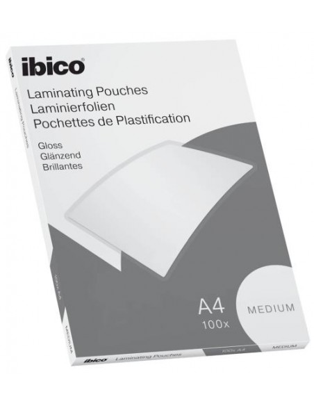 Žepki za plastificiranje IBICO Basic Medium, A4, 100mic, 100/1