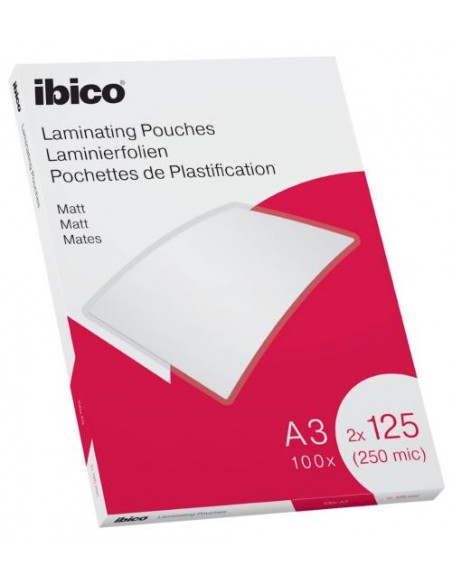 Žepki za plastificiranje IBICO Value MATT, A3, 125mic, 100/1