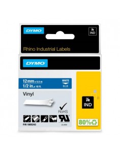Dymo RHINO IND trak 12mm, bela na modri