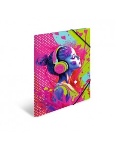 Mapa s klapo in elastiko Herma A3