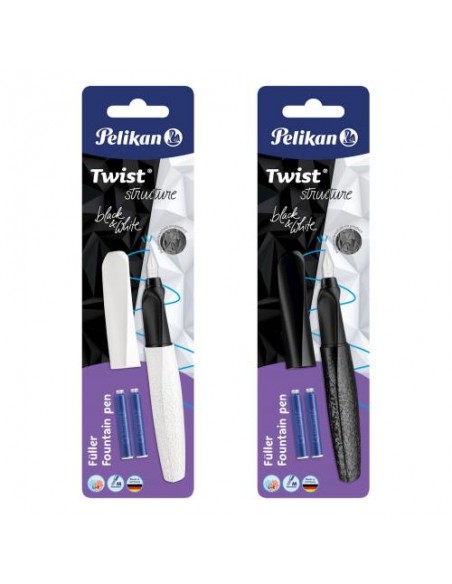 Nalivno pero Pelikan Twist P457 M, L+R, na blistru, sort