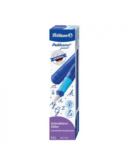 Nalivno pero Pelikan Pelikano Junior P67A, moder, v škatli
