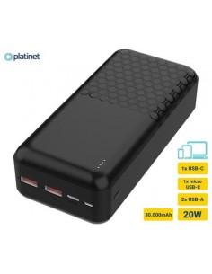 Prenosna baterija Platinet PMPB30OP19B, 30.000mAh