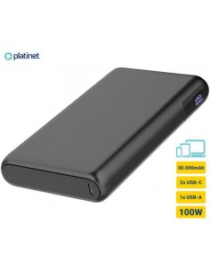 Prenosna baterija Platinet PMPB30DL301B, 30.000mAh