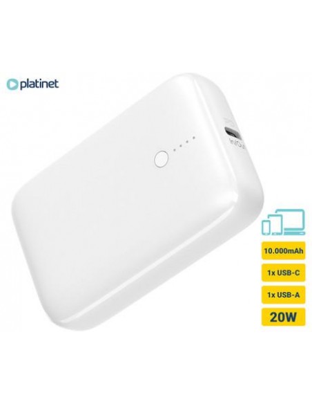 Prenosna baterija Platinet PMPB10DL104W, 10.000mAh