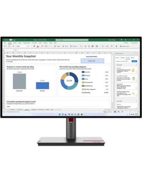 Monitor Lenovo 27"/68.5cm P27q-30, 2560x1440, 350cd/m2, 4ms