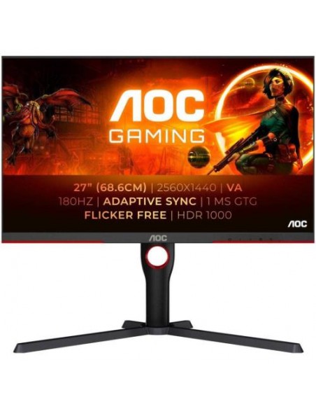 Monitor AOC 27"/68cm Q27G3XMN, 2560x1440, 180Hz, 4000:1, 700 cd/m2, 1ms