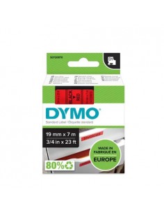 Dymo D1 trak SO720870 19mm, črna na rdeči