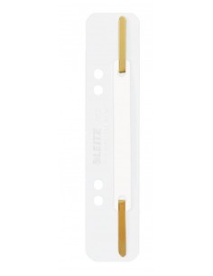 Sponka za mapo Leitz za 6+8 cm, PP, bela, 250/1