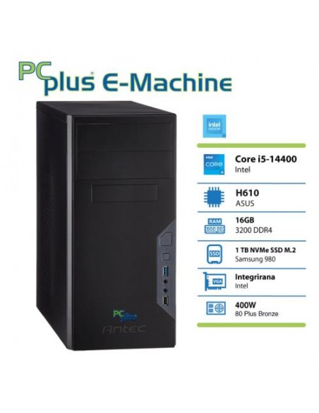 PC PCplus E-Machine (146544) i5-14400 16GB 1TB NVMe SSD Windows 11 Pro