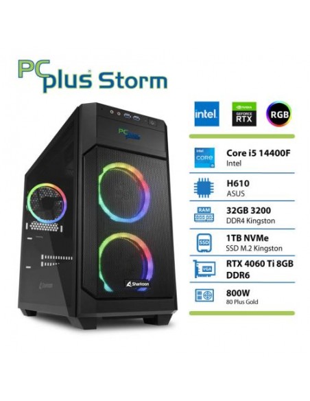 PC PCplus Storm (146709) i5-14440F 32GB 1TB NVMe SSD RTX 4060Ti 8GB
