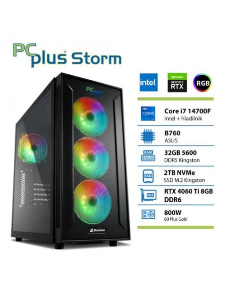 PC PCplus Storm (146703) i7-14700F 32GB 2TB NVMe SSD RTX 4060Ti 8GB